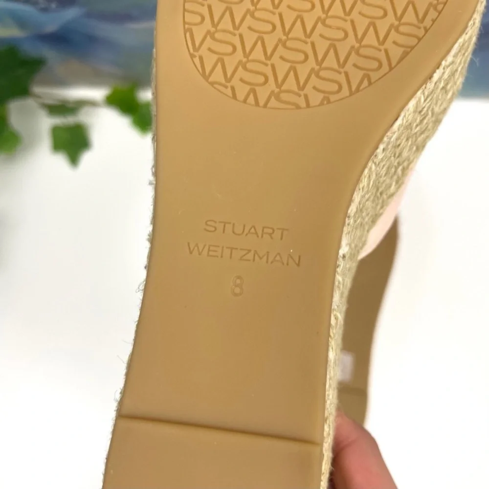 New Stuart Weitzman June 75 Wedge Slide Sandal in Pink Size 8 - Picture 11 of 12